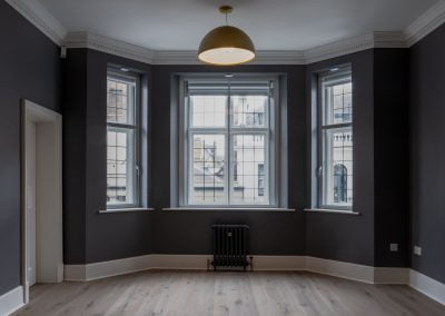 grey wall with window view